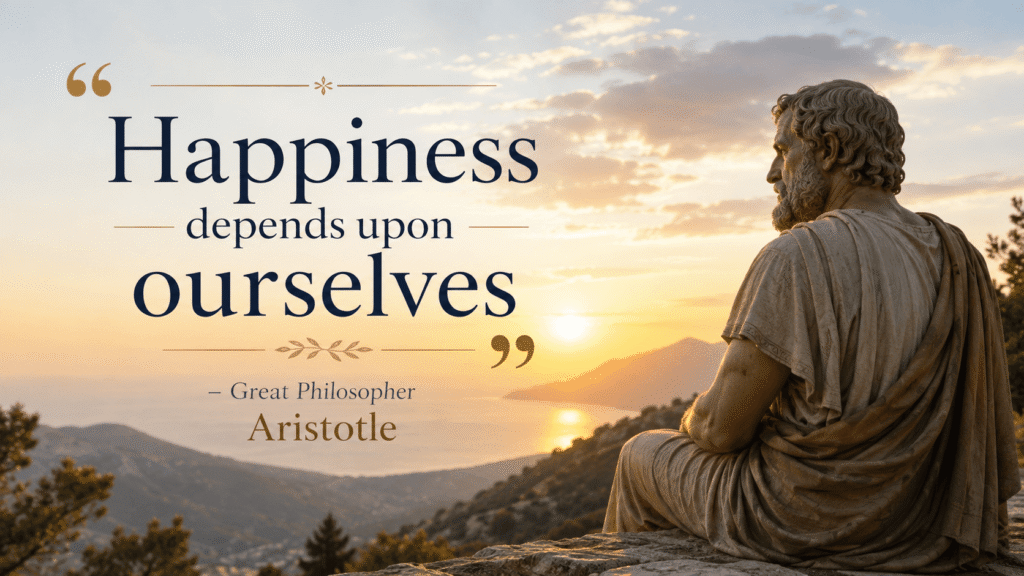 happiness depends upon ourselves
